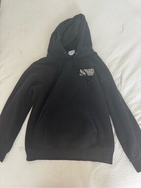 Black Women's Pullover Hoodie - Classic Fleece Sweatshirt